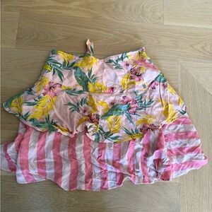 For Love And Lemons Pink and Yellow Skirt- size small